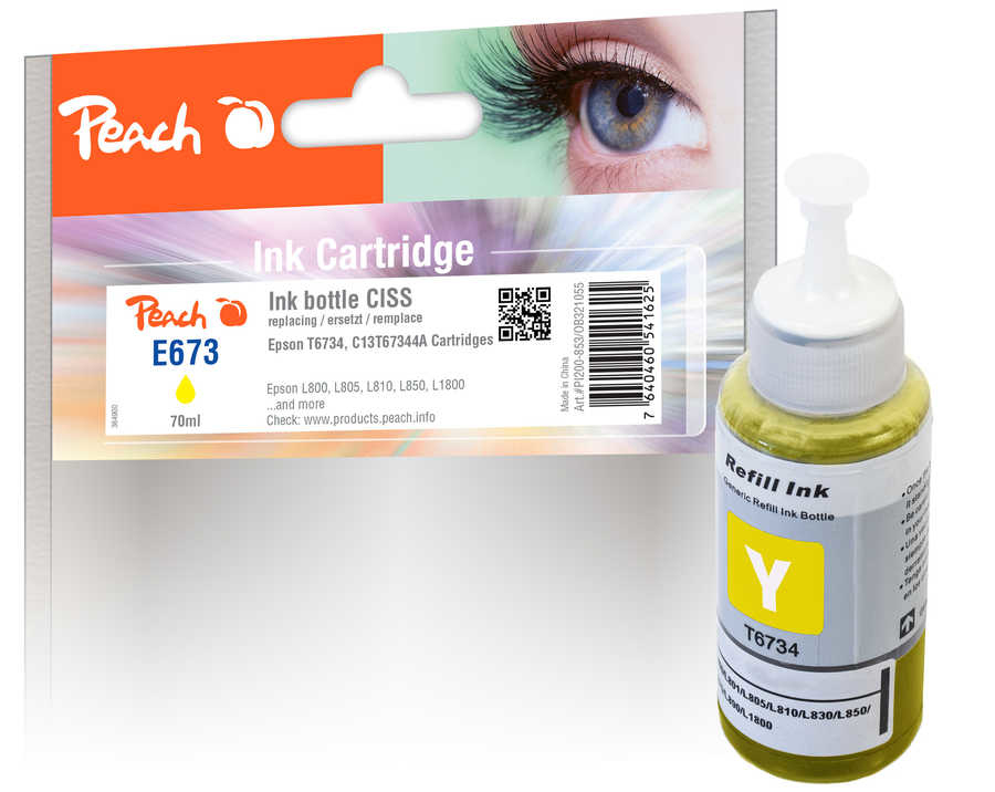 Peach PI200-853 ink cartridge 1 pc(s) Compatible Yellow