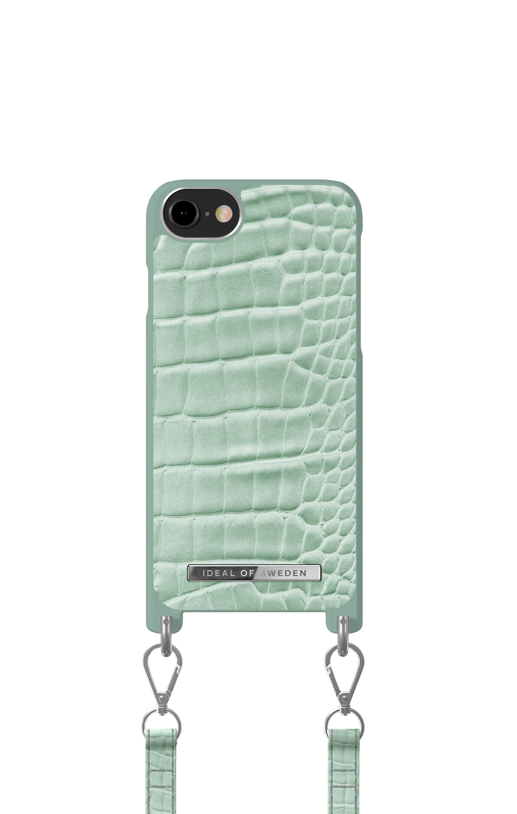 iDeal of Sweden Atelier Necklace Case iPhone 8/7/6/6S/SE Mint Croc – image 3