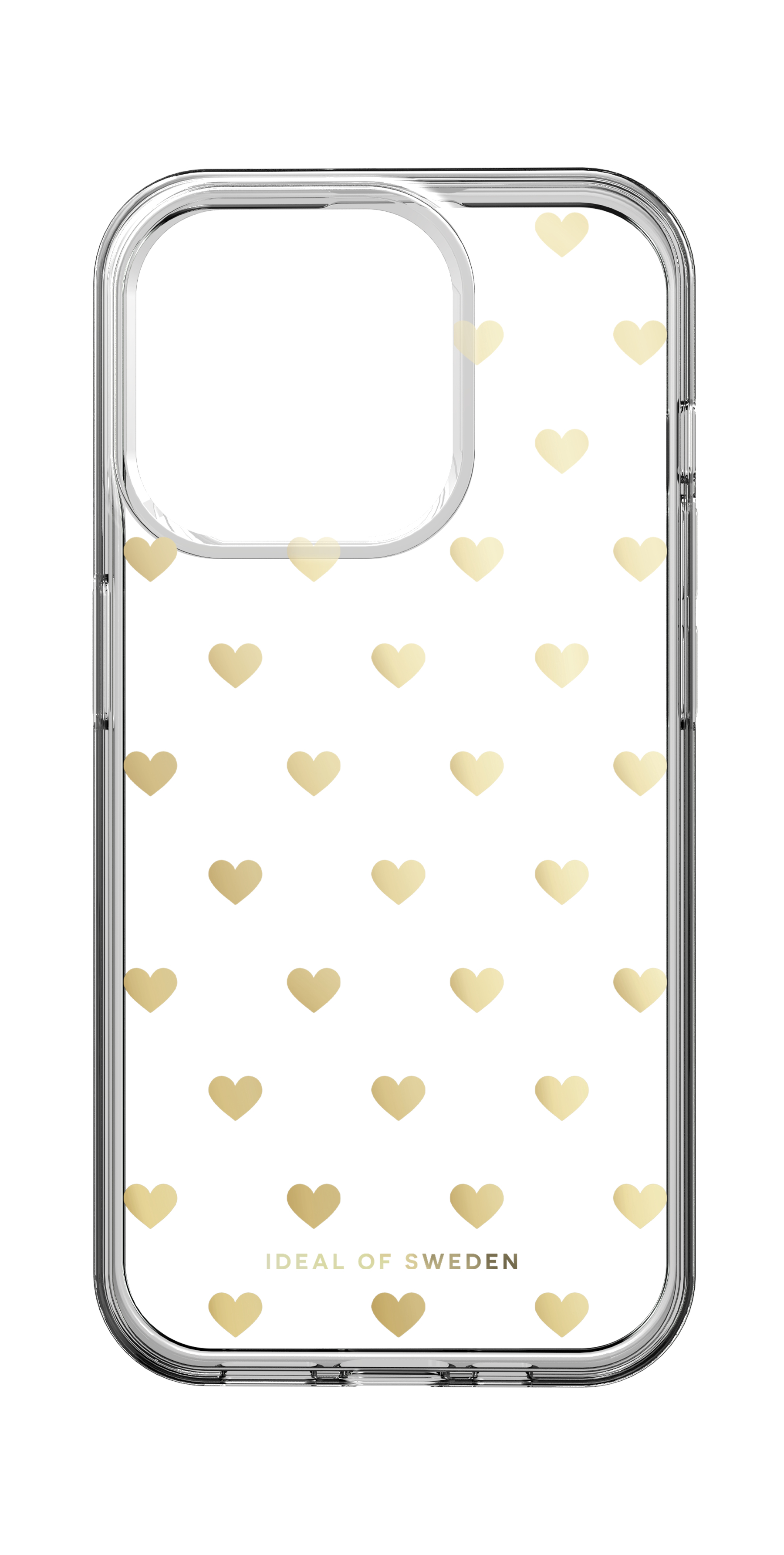 iDeal of Sweden Clear Case iPhone 15 Pro Golden Hearts – image 1