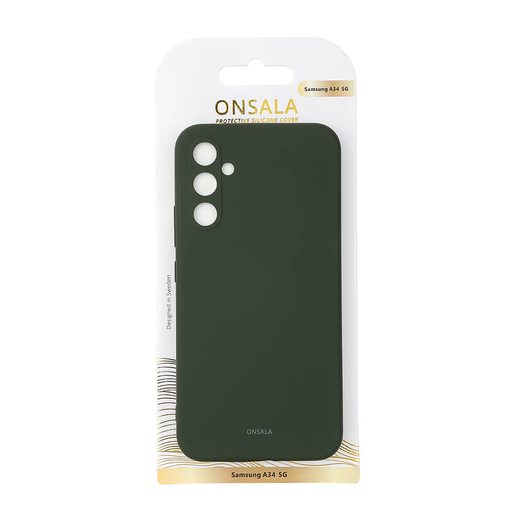 Onsala Phone Case Silicone Olive Green - Samsung Galaxy A34 – image 2
