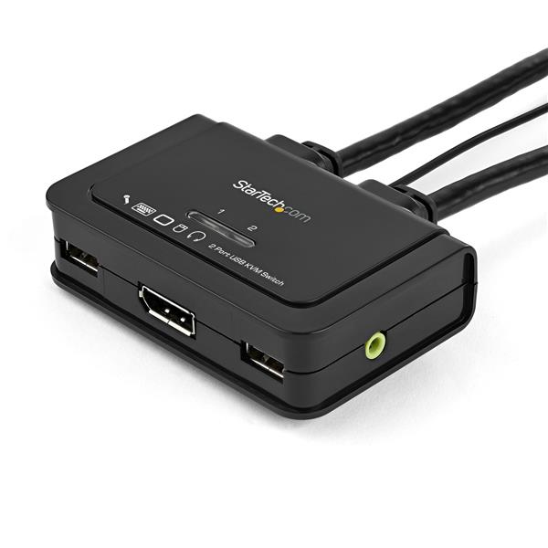 StarTech.com 2 Port USB DisplayPort Cable KVM Switch w/ Audio and Remote Switch - USB Powered – image 2