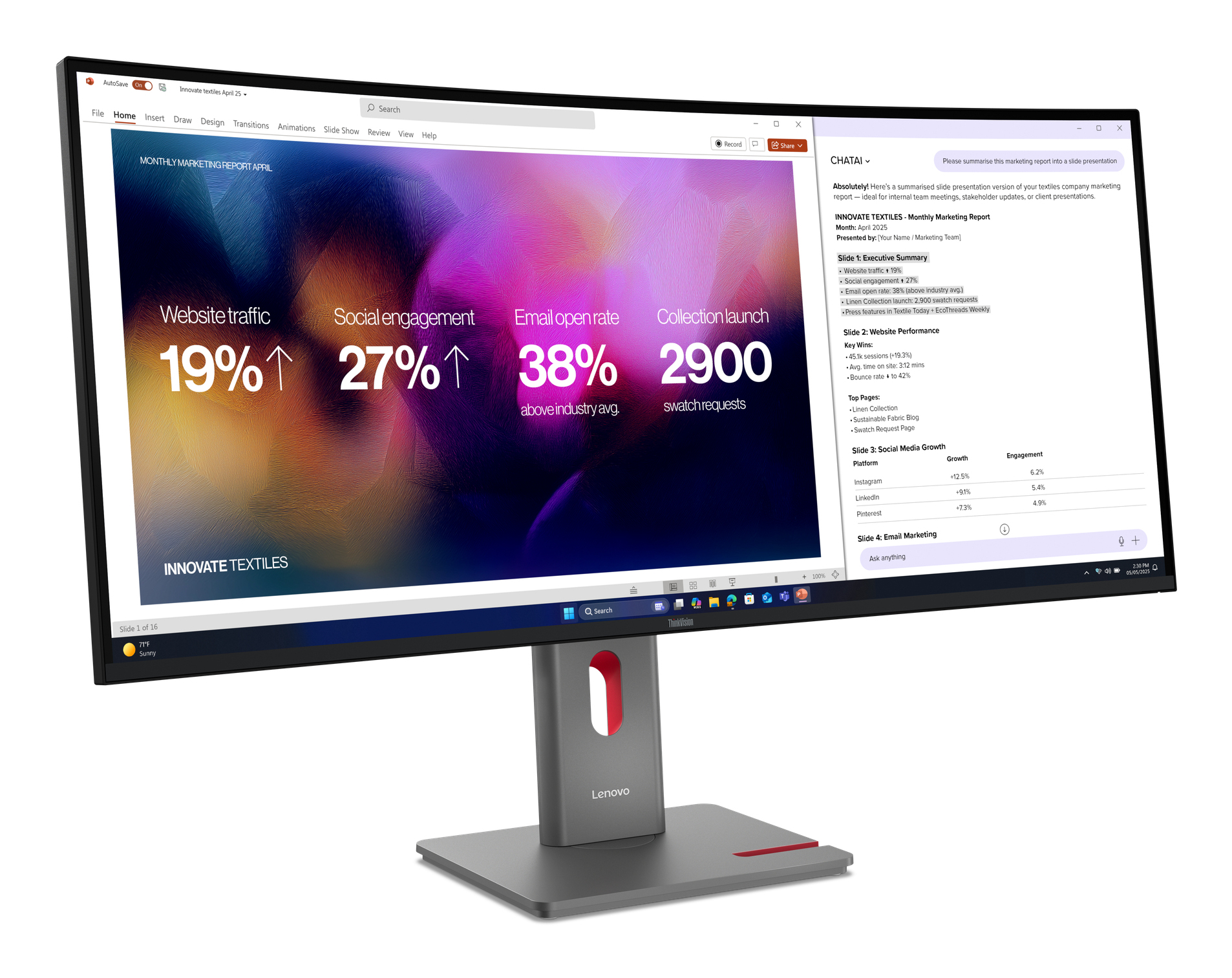 Lenovo ThinkVision P40WD-40 40" 5120 x 2160 120 Hz IPS LED-Monitor Finsternis schwarz