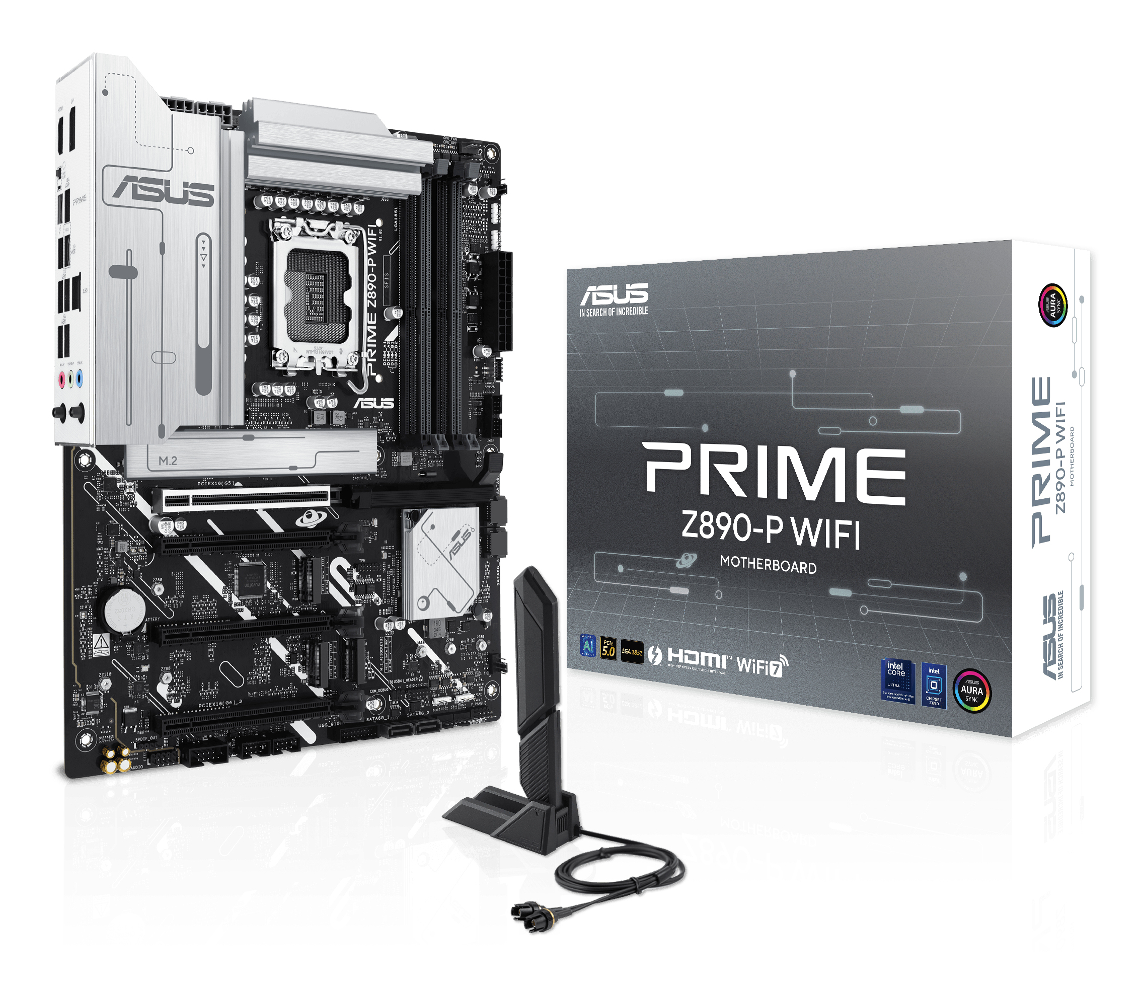 Tarjeta Madre ASUS PRIME Z890-P WIFI - Socket 1851 - 4xDDR5 - 8666+(OC)MHz - HDMI - DisplayPort - ATX - PRIME Z890-P WIFI