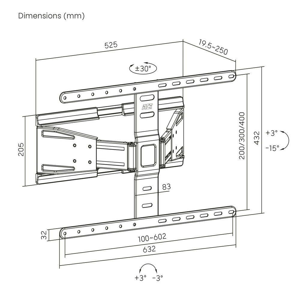 ACT Full motion TV Wall Mount – image 8