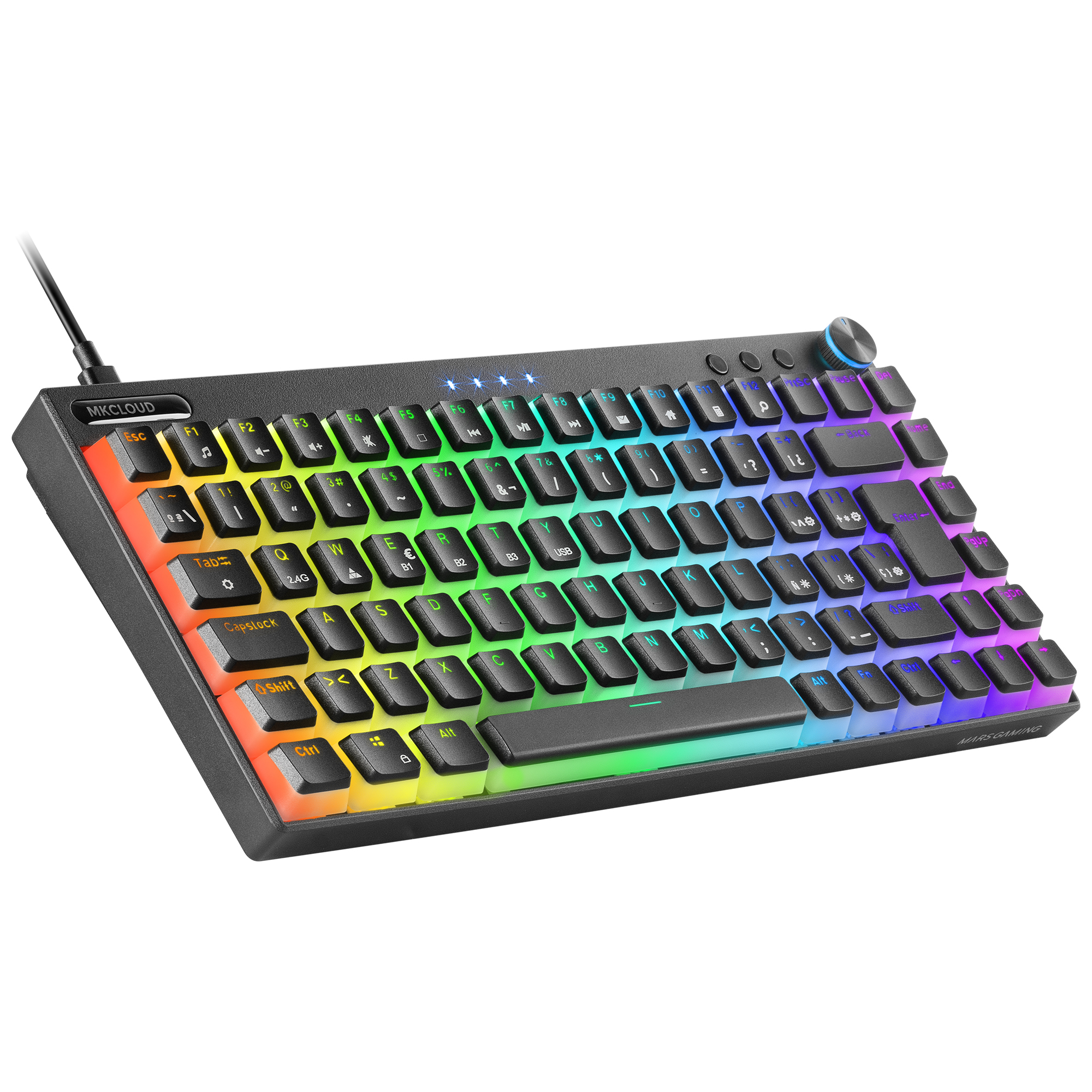 Mars Gaming MKCLOUD Wireless RGB Keyboard Black Switch Blue French – image 5