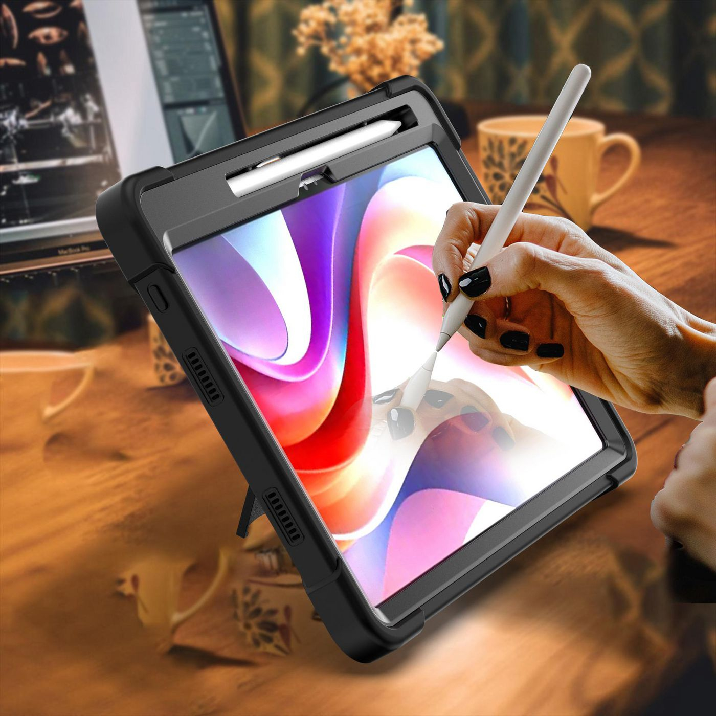 eSTUFF Lenovo Tab K12 TAMPA Defender without built-in screen protector. Black – image 4