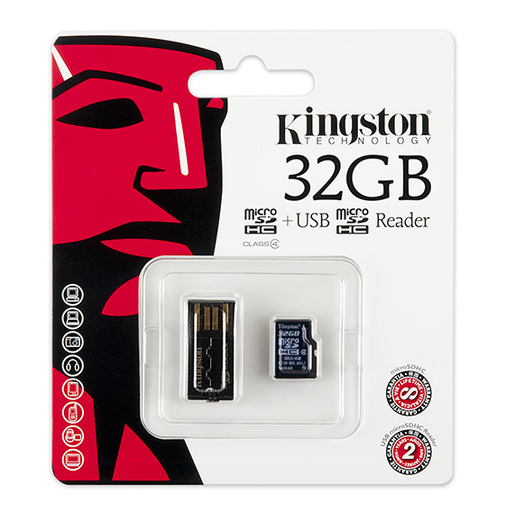Kingston Technology MicroSD Reader + 32GB microSDHC