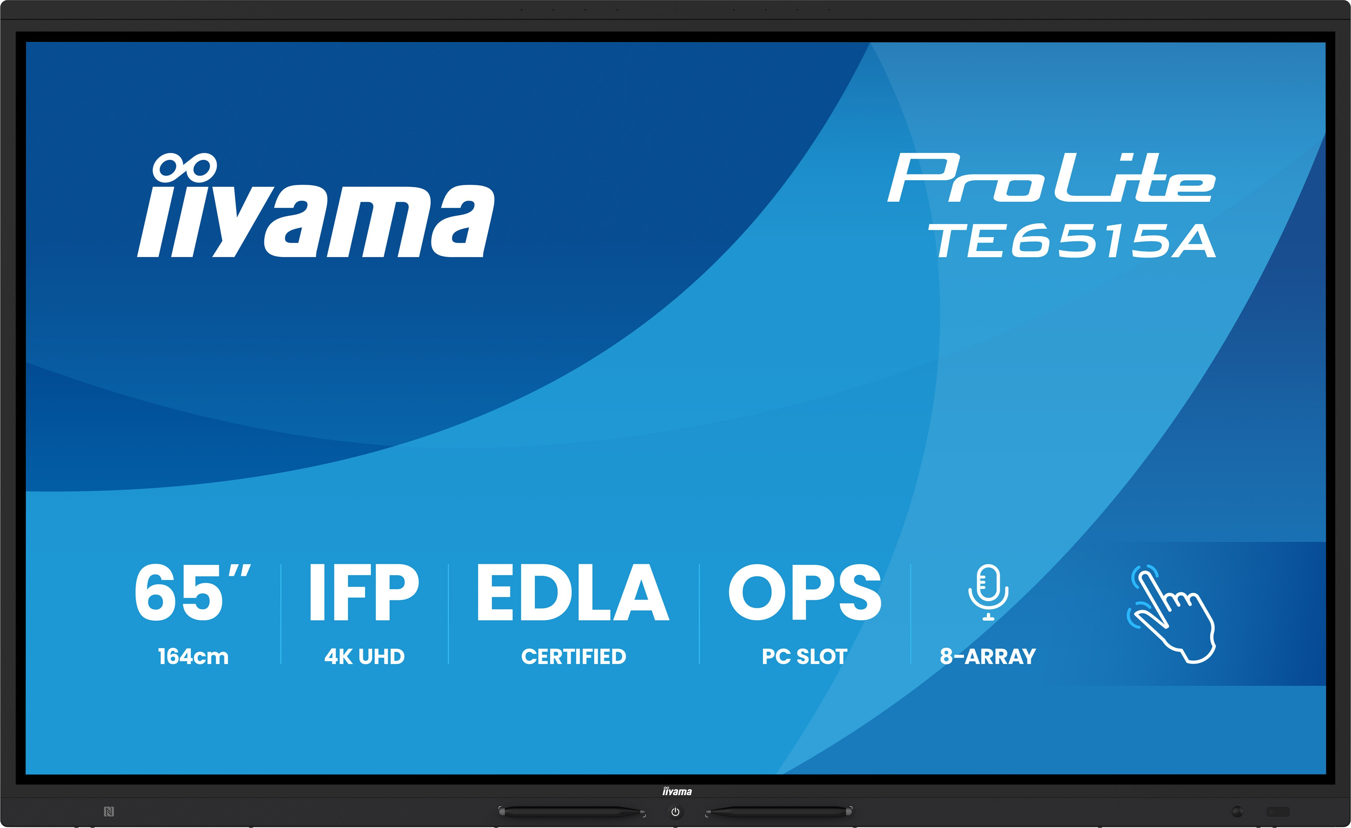 صورة شاشة iiyama TE6515A-B1AG تفاعلية مسطحة 64.5 بوصة 4K Ultra HD