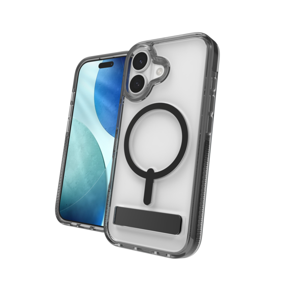 ZAGG Santa Cruz Snap Kickstand coque de protection pour téléphones portables 16 cm (6.3") Housse Noir, Transparent