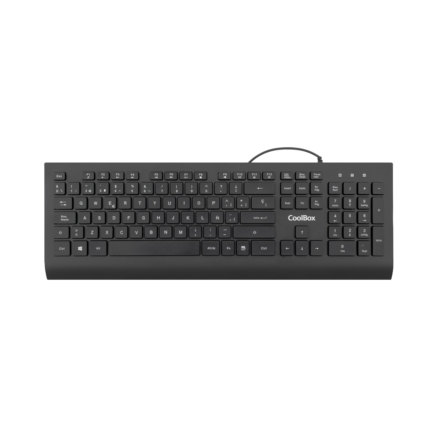 CoolBox COO-TEC01-U keyboard Home/Office USB QWERTY Spanish Black