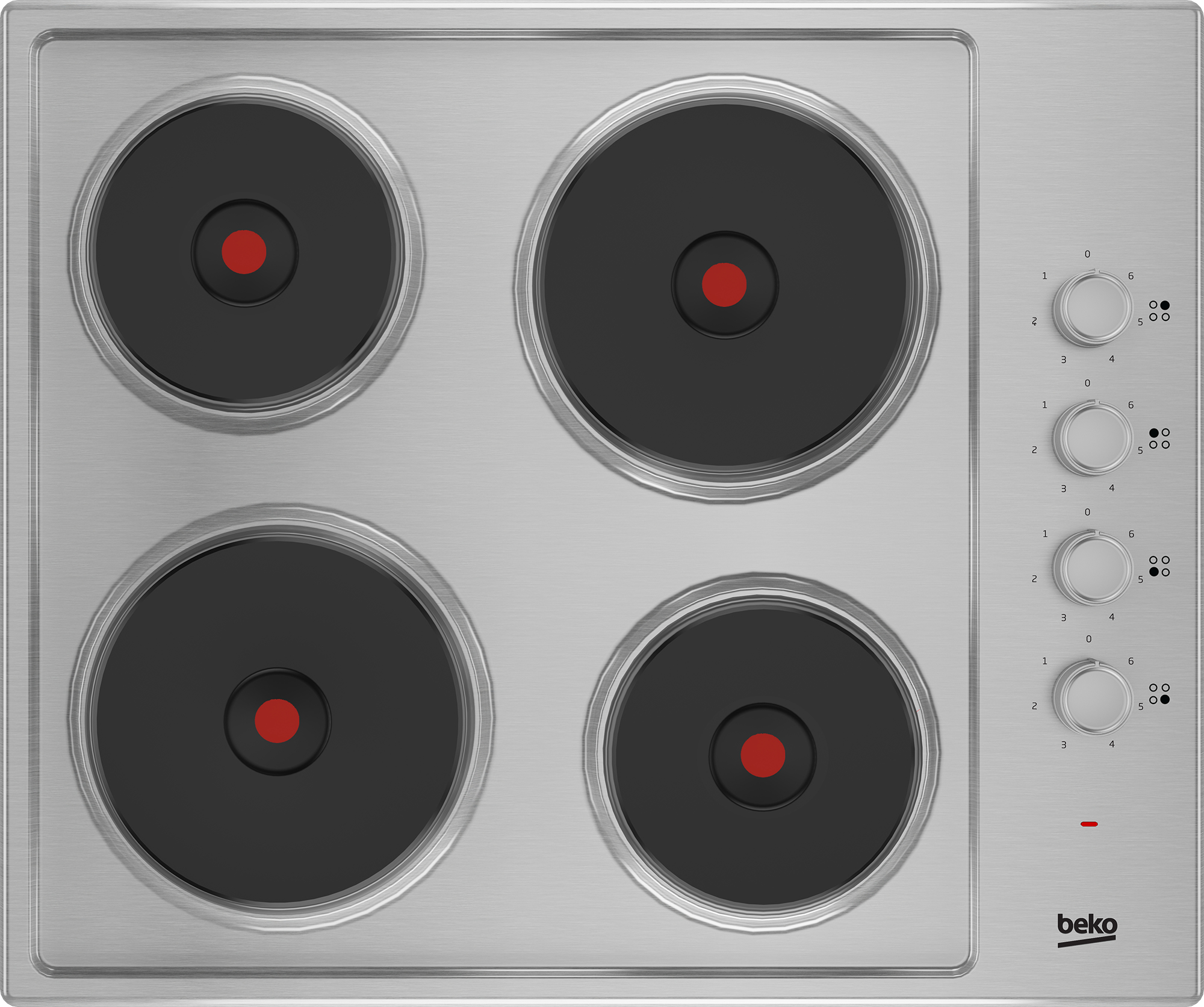 Beko HIBE64101X 60cm Sealed Plate Hob with Side Knob Controls – image 1