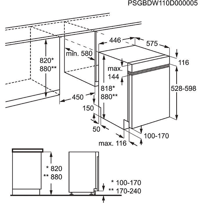 AEG F56339IW0 Semi built-in 13 place settings – image 8