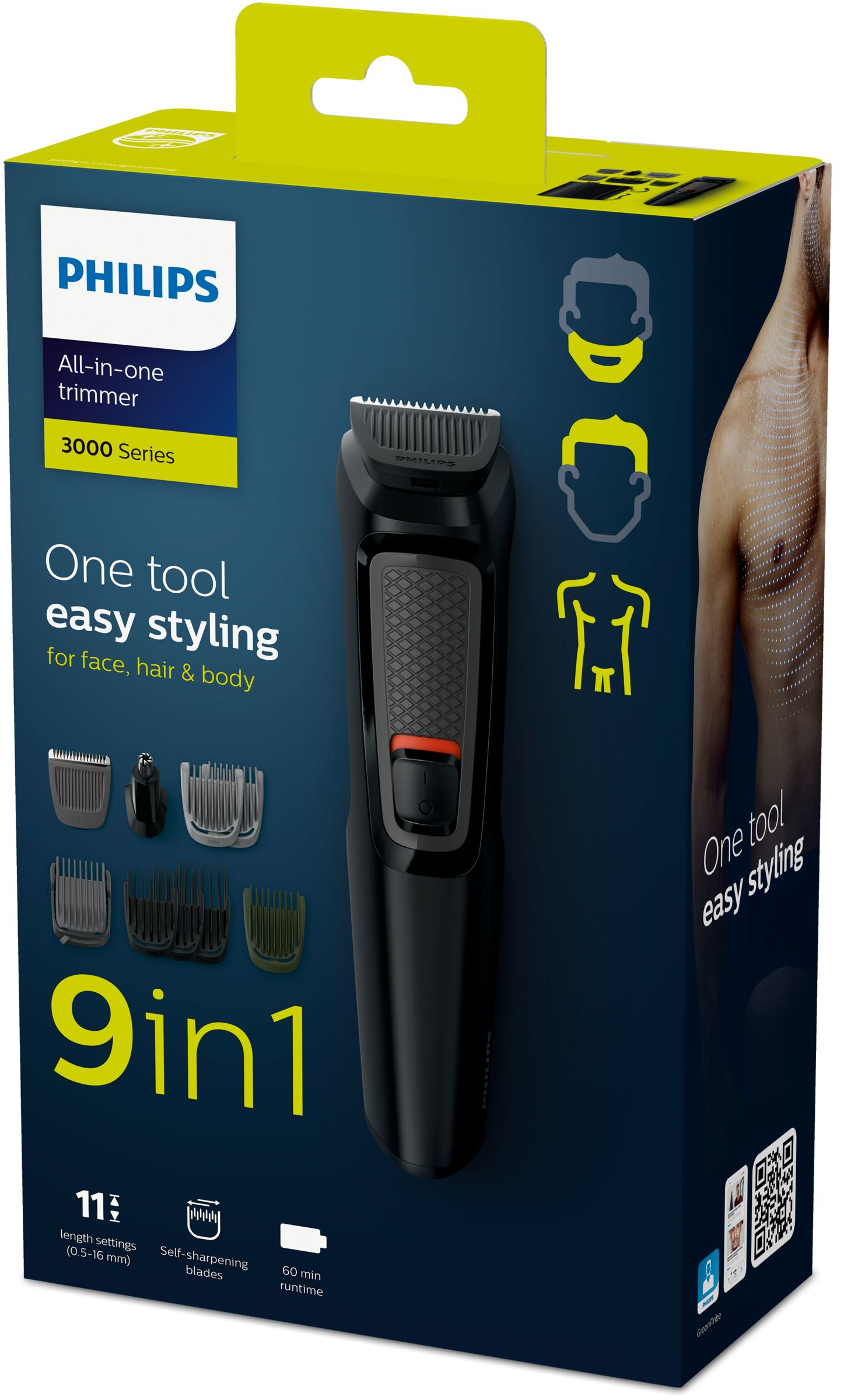 Philips MULTIGROOM Series 3000 MG3710/65 hair trimmers/clipper Black Nickel-Metal Hydride (NiMH) – image 2