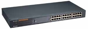 D-Link 24-port 10/100M NWay Rack Mountable, Auto-negotiation of MDI/MDIX Cross Over and IEEE 802.3x Flow Control