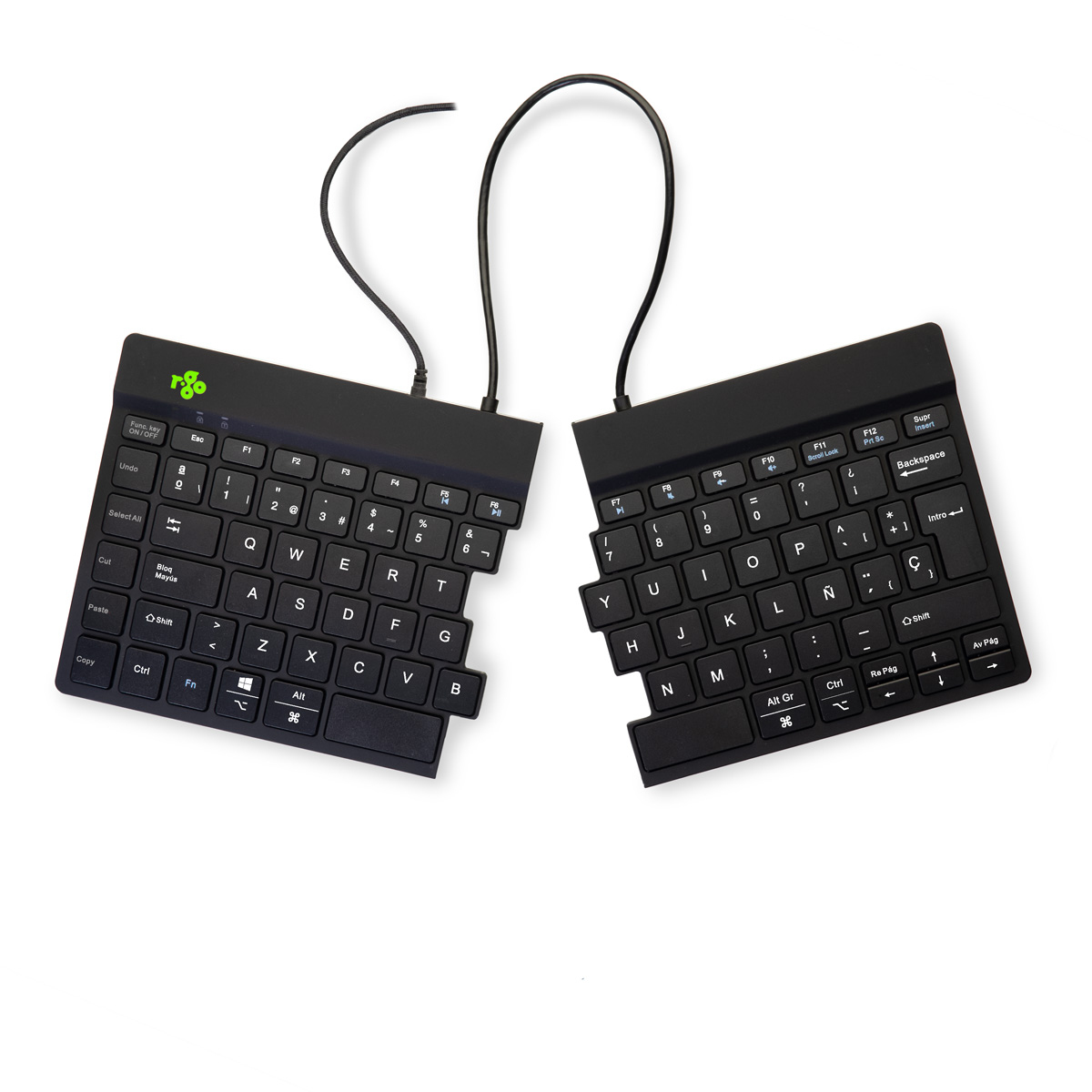 R-Go Tools Ergonomic keyboard R-Go Split Break v2 with break software, ergonomic split keyboard, QWERTY (ES), Wired, black – image 3