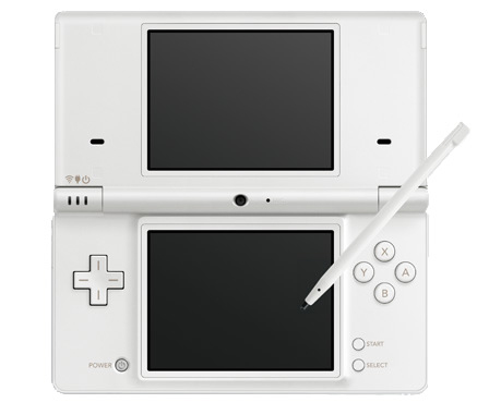 Nintendo DSi Console, White + Stilus, White – image 1