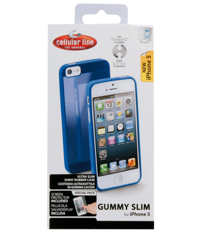 Cellularline GUMMYSLIMIPHONE5B mobile phone case Cover Blue – image 2