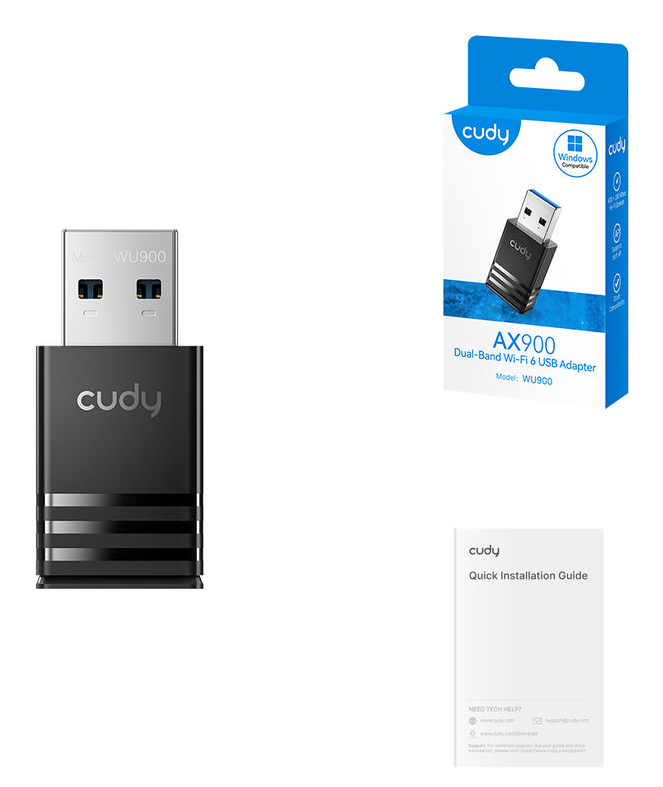 Cudy AX900 Dual-Band Wi-Fi 6 USB Adapter, WU900 1.0 – image 4