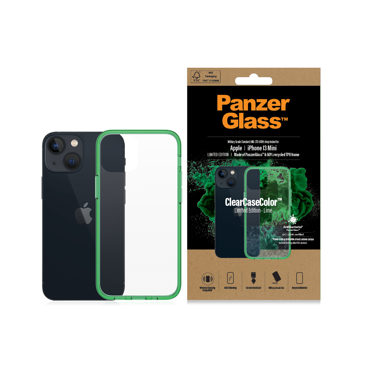 PanzerGlass ® ClearCaseColor™ iPhone 13 Mini - Lime – image 3