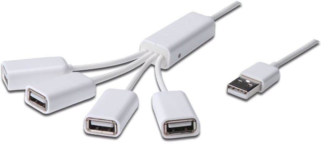Microconnect USB2.0HUB4PORT interface hub USB 2.0 White