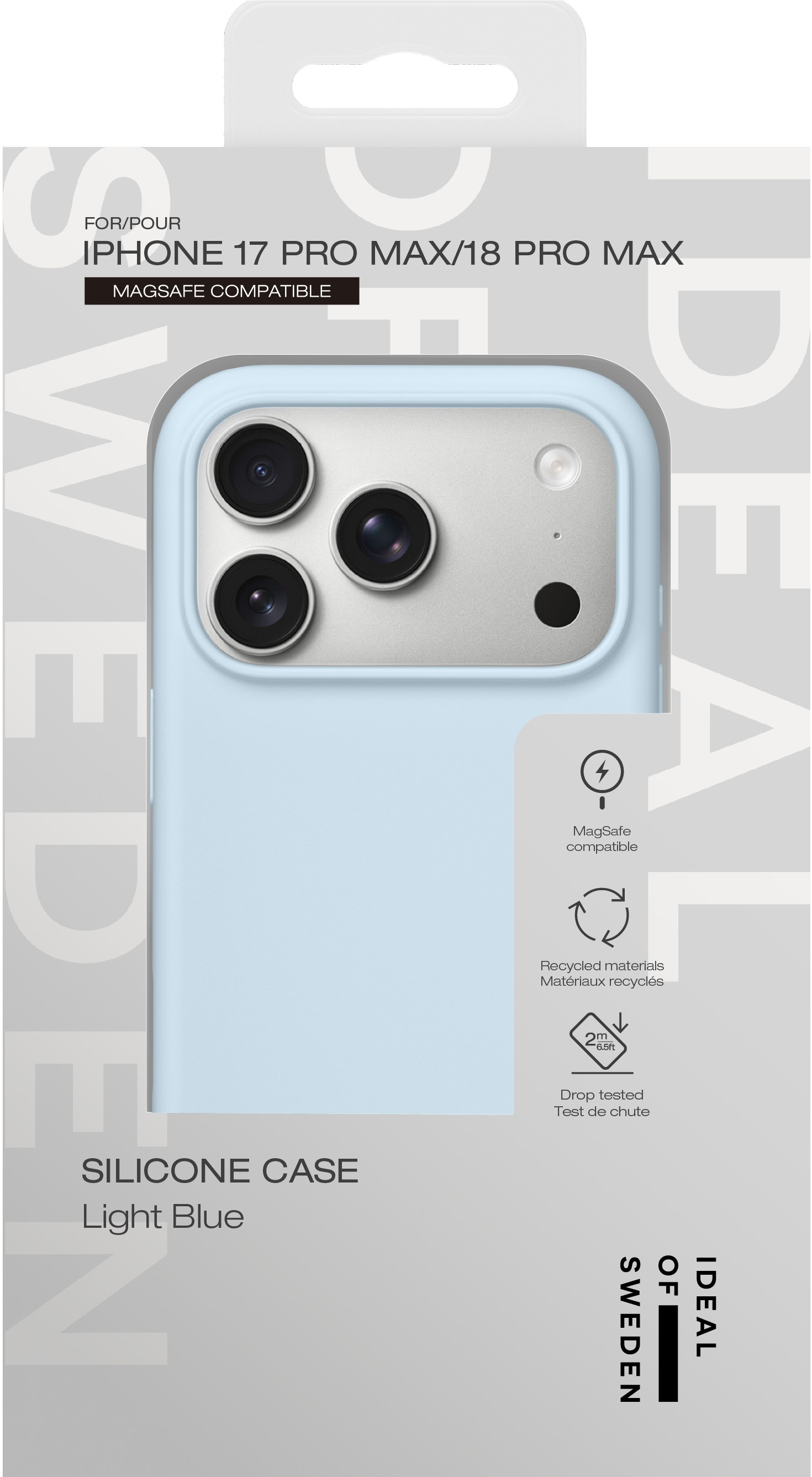 iDeal of Sweden Silicone Case MagSafe iPhone 17 Pro Max / 18 Pro Max Light Blue – image 5