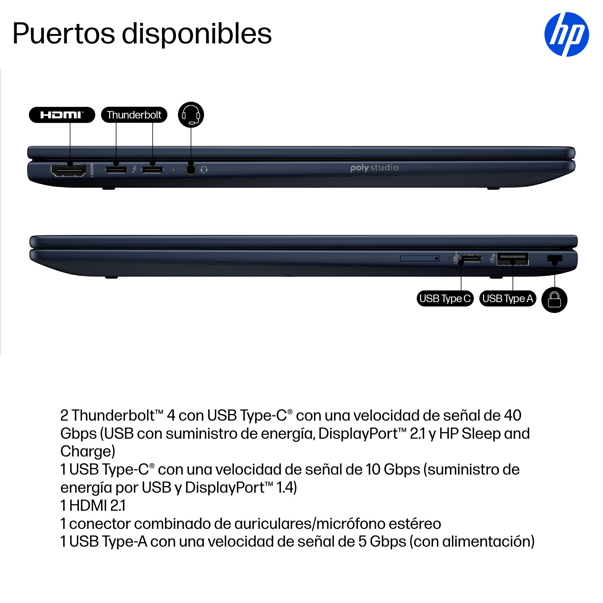 Portátil Profesional HP EliteBook X Flip G1i 14" con IA - imagen 7