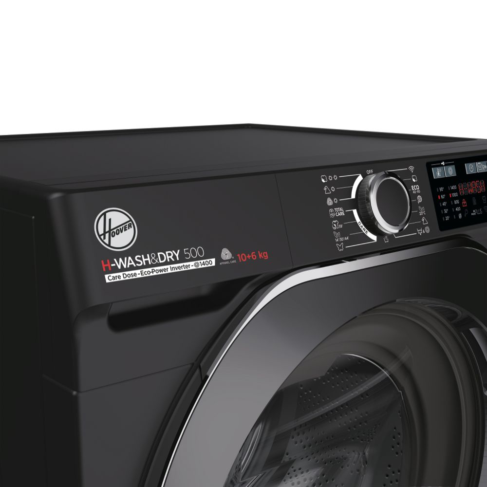 Hoover H-WASH&DRY 500 HDD4106AMBCB-80 washer dryer Freestanding Front-load Black – image 5