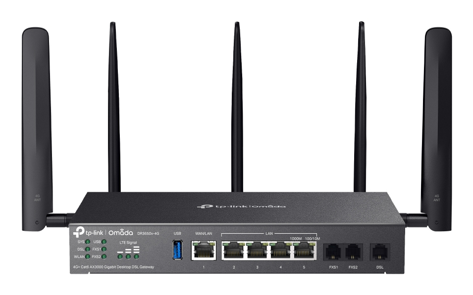 TP-Link Omada DR3650V-4G router wireless Gigabit Ethernet Dual-band (2.4 GHz/5 GHz) Nero
