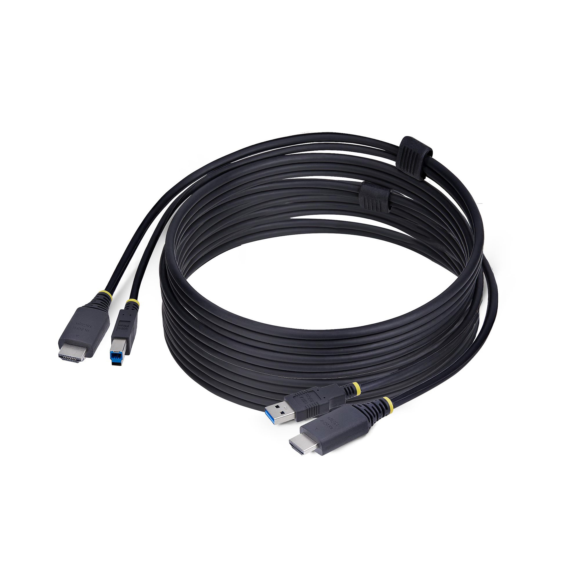 StarTech.com Cavo KVM HDMI e USB 5Gbps da 3m, Cavo Combinato HDMI 2.0 4K 60Hz e USB-A 3.0 per Switch KVM