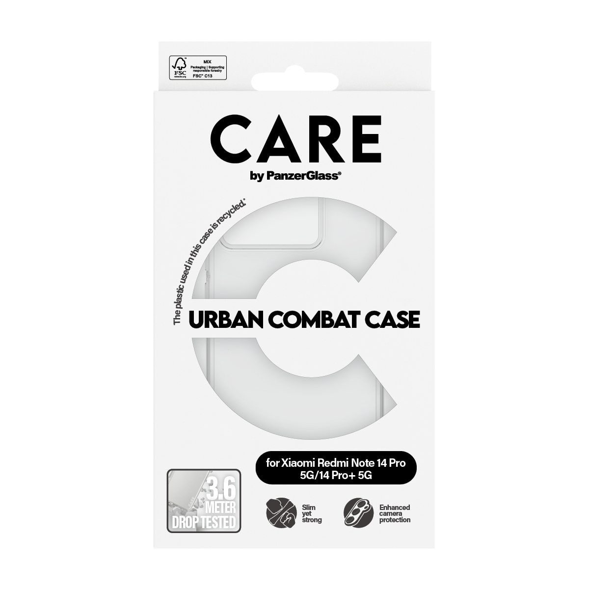 PanzerGlass CARE™ by PanzerGlass® Urban Combat Case Transparent Xiaomi Redmi Note 14 Pro 5G | 14 Pro+ 5G – image 3