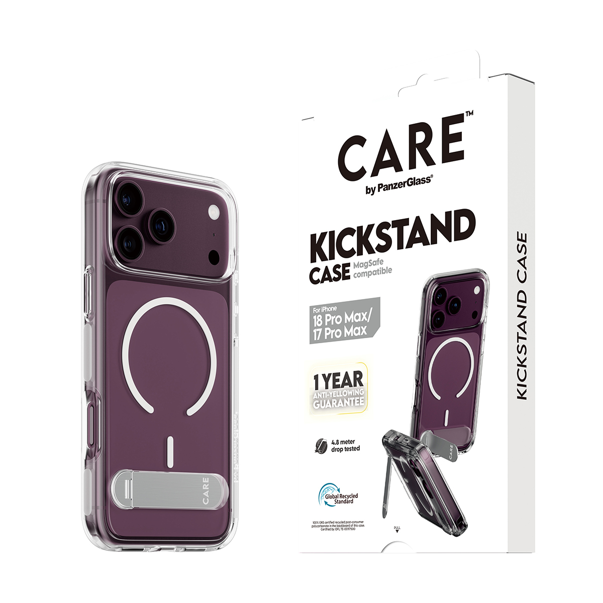 PanzerGlass CARE™ by PanzerGlass® Kickstand Case Transparent w. White MagSafe iPhone 18 Pro Max | 17 Pro Max – image 7