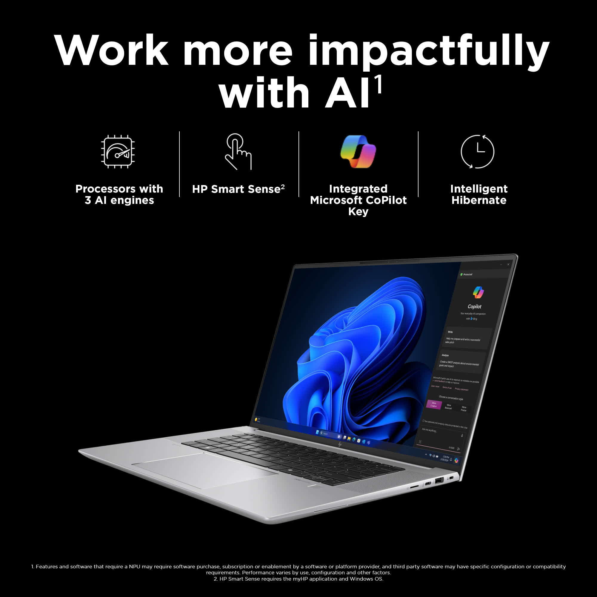 HP ZBook Studio G11 Intel Core Ultra 9 185H Mobile workstation 40.6 cm (16″) WQUXGA 64 GB DDR5-SDRAM 2 TB SSD NVIDIA RTX 3000 Ada Wi-Fi 7 (802.11be) Windows 11 Pro AI Workstation, AI PC Silver image 13
