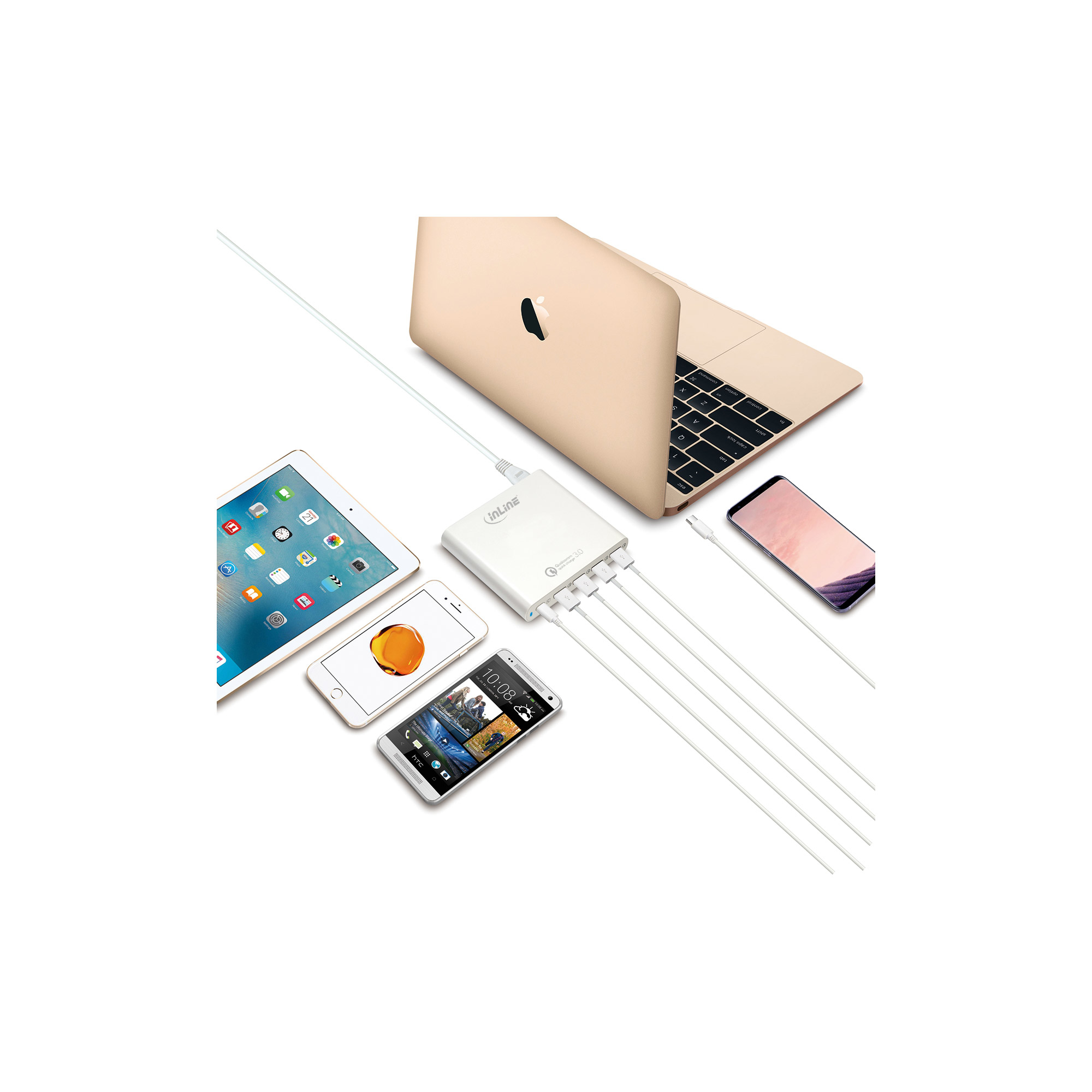 InLine Quick Charge 3.0 USB notebook power supply, 4x USB A + USB Type-C – image 5