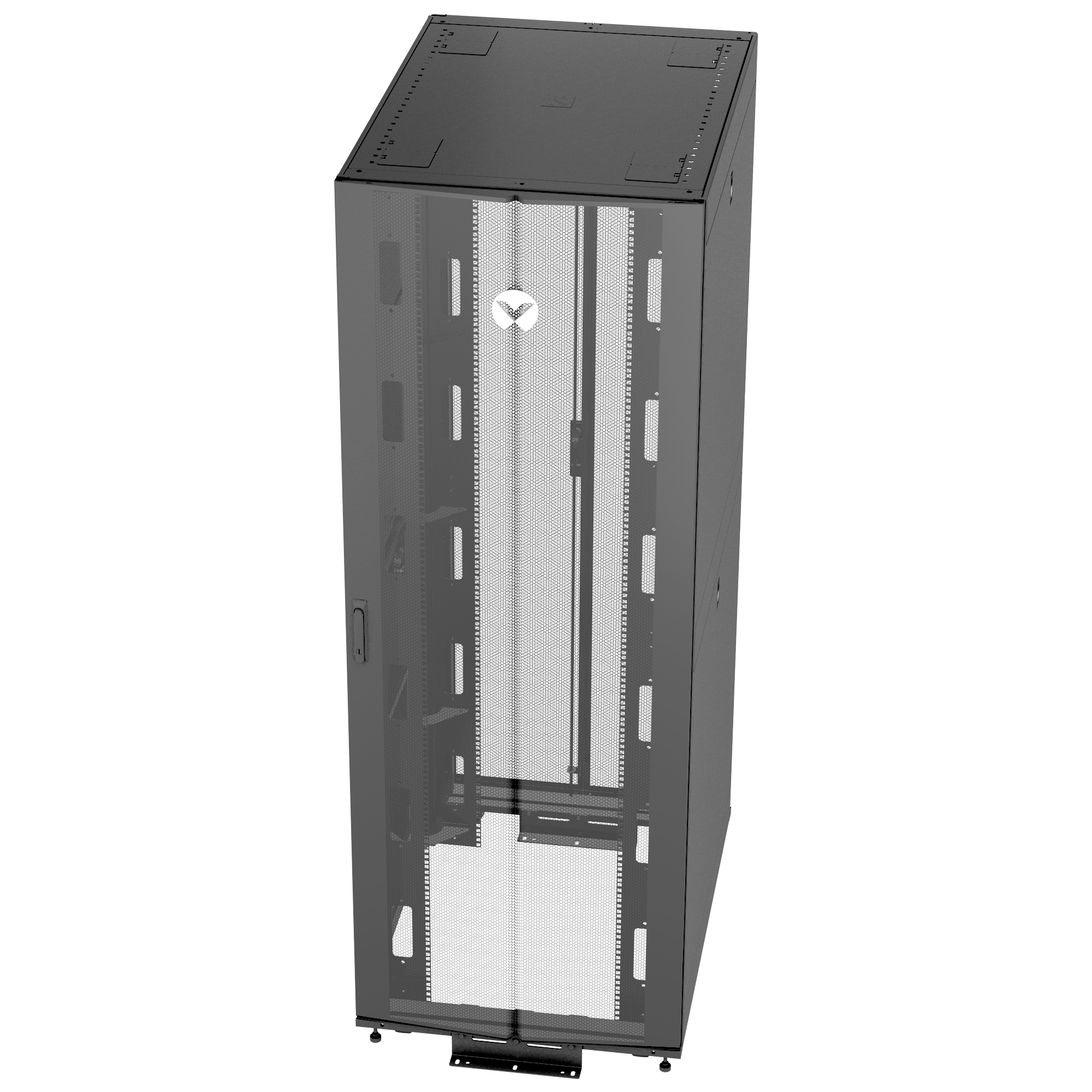 Vertiv VR3157 rack cabinet 48U Freestanding rack Black, Transparent – image 4
