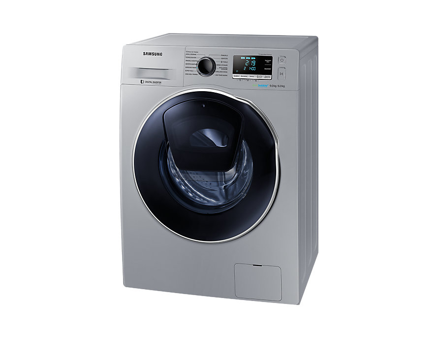 Samsung WD90K6B10OS washer dryer Freestanding Front-load Silver – image 2