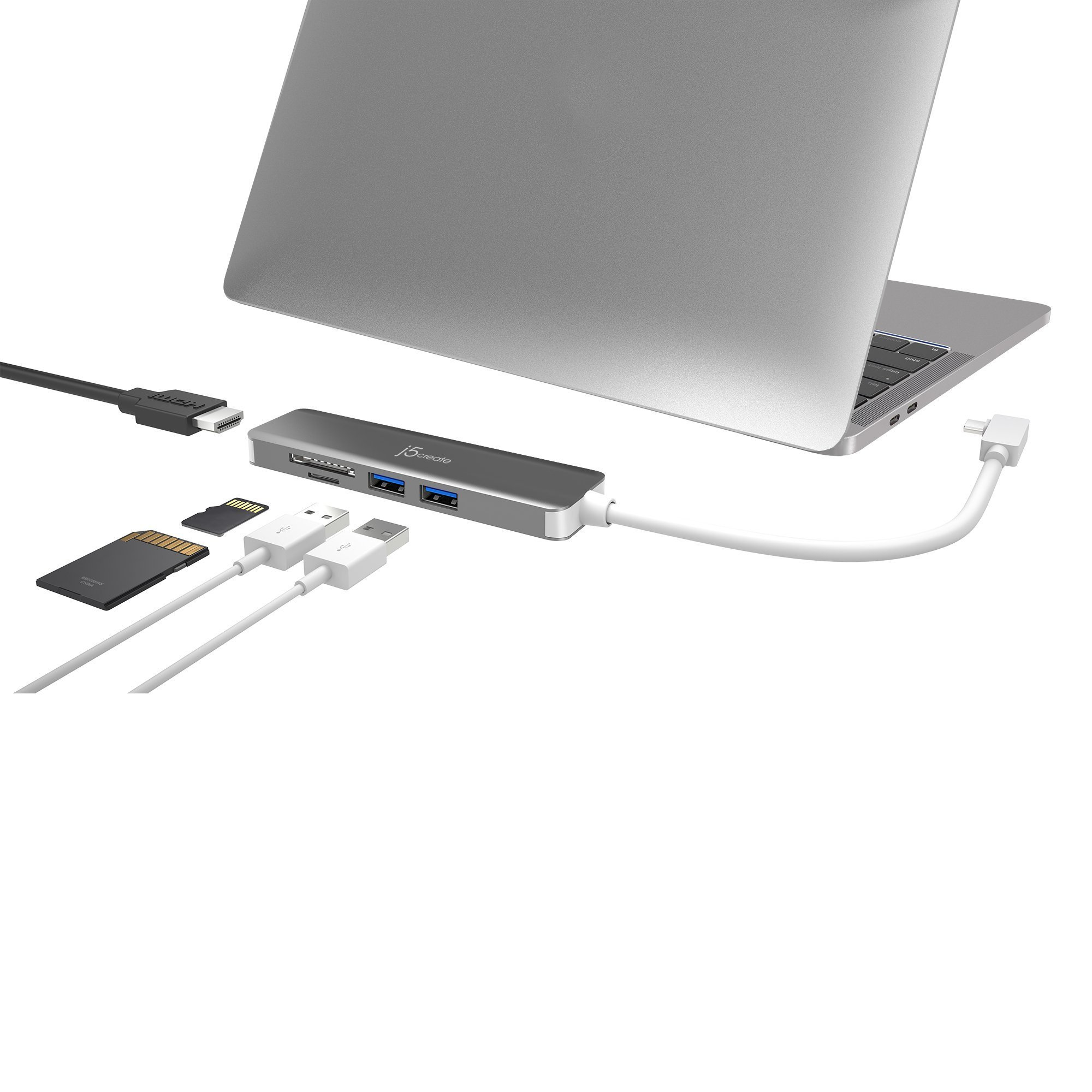j5create JCD372 laptop dock/port replicator USB 3.2 Gen 2 (3.1 Gen 2) Type-C Silver – image 6