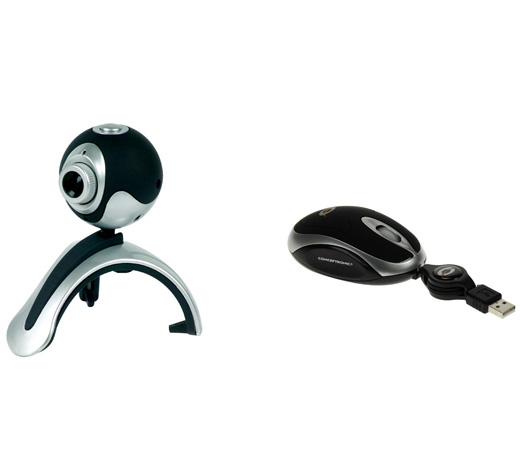 Conceptronic Kit: 3x Lounge'n'LOOK Flexcam + 1x Lounge’n’LOOK Travel Mouse