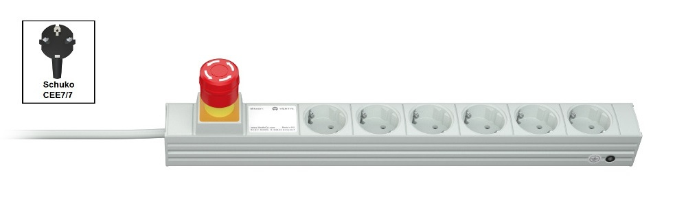 Vertiv Knürr DIS Rack PDU, Protector Emergency Stop Switch, 0U/1U, input Schuko – image 2