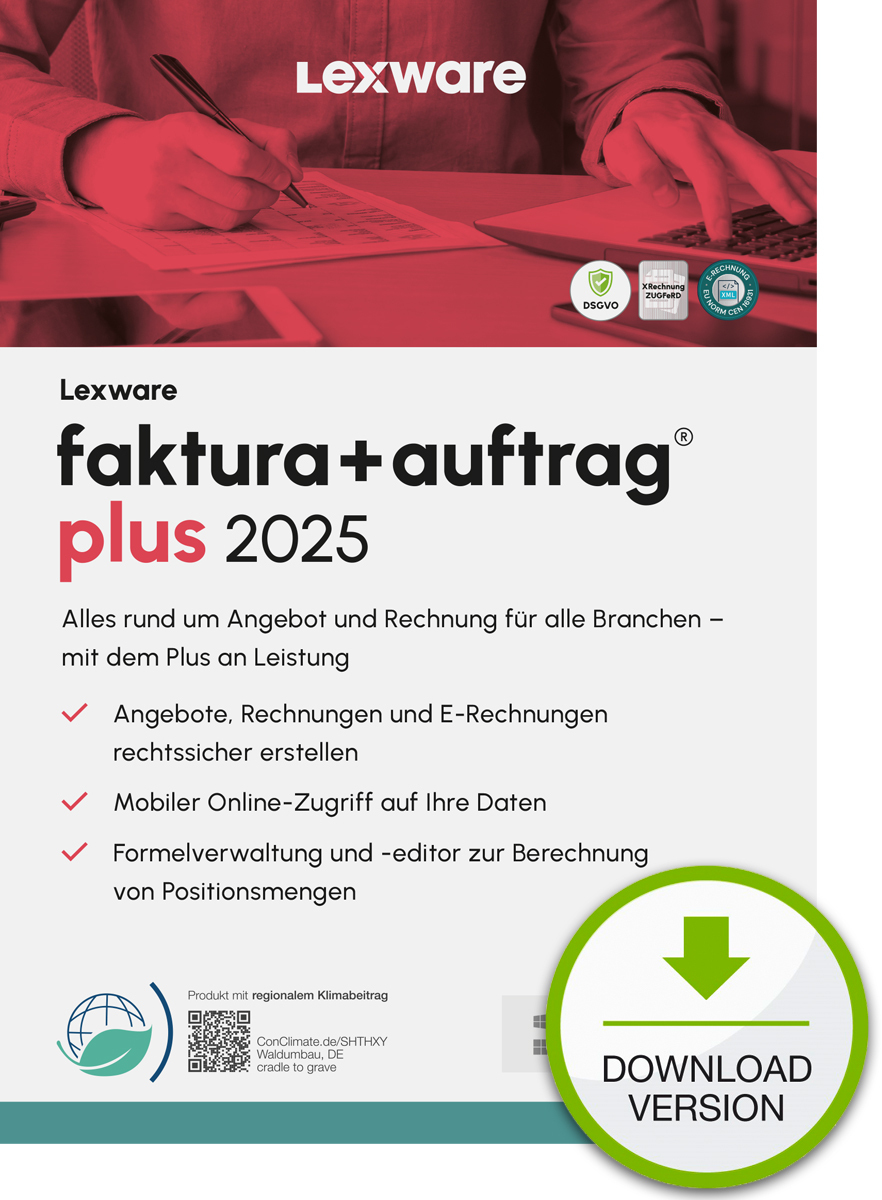 Lexware fakturaauftrag plus 2025 "unbegrenzte Laufzeit" Download Contabilità