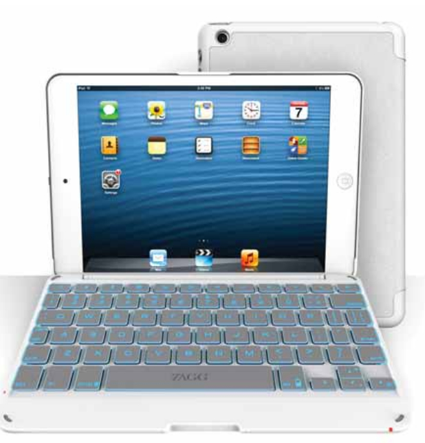 ZAGG GZKMHFWHLIT103 mobile device keyboard White