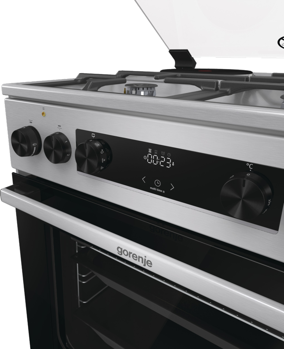 Gorenje GK6C61XC cooker Freestanding cooker Electric Combi Black, Silver – image 5