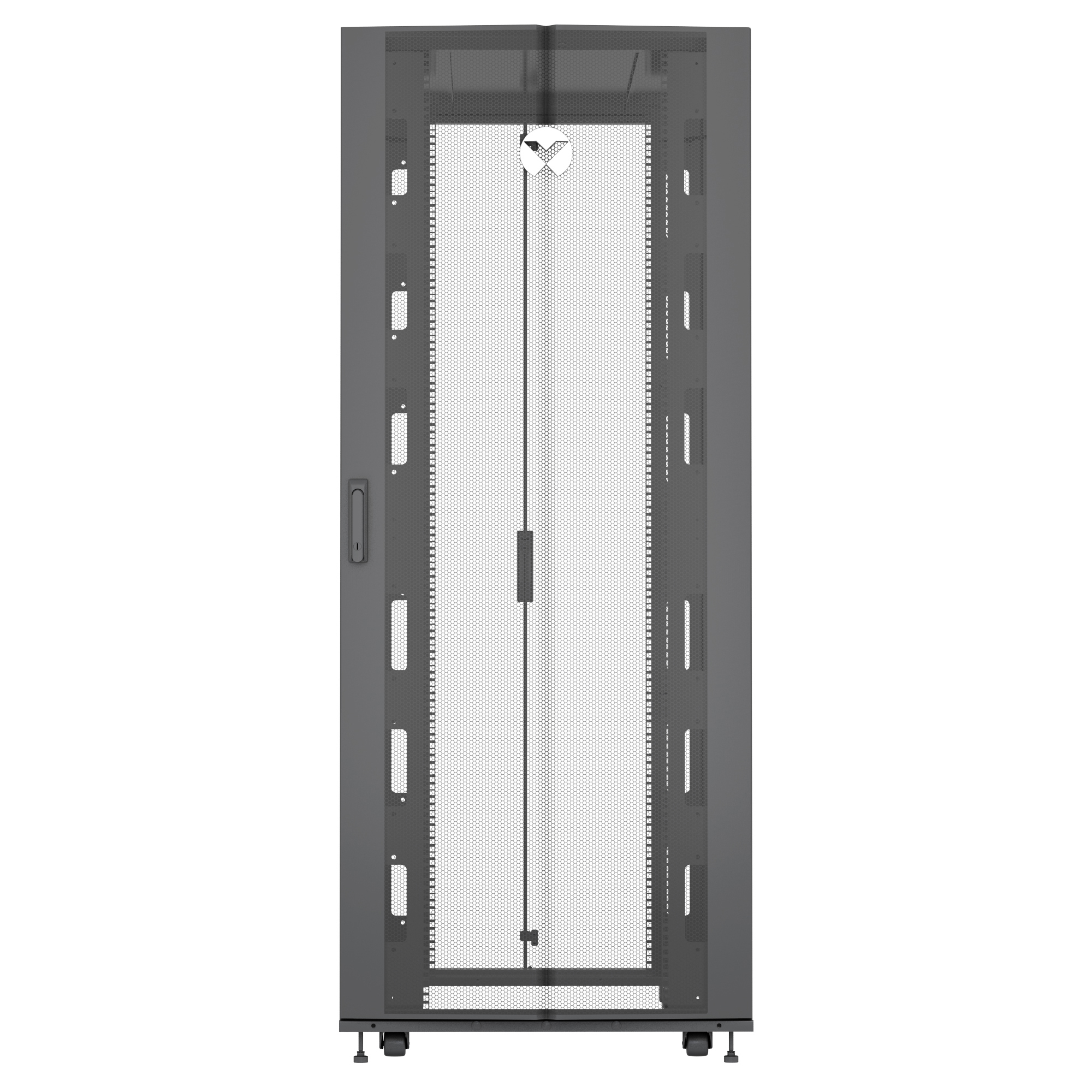 Vertiv VR3350 rack cabinet 42U Freestanding rack Black, Transparent – image 3