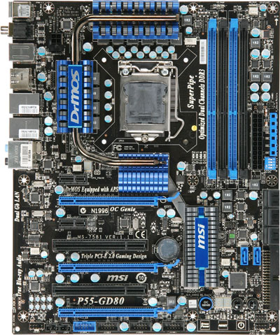 MSI P55-DGD65 motherboard Intel® P55 LGA 1156 (Socket H) ATX