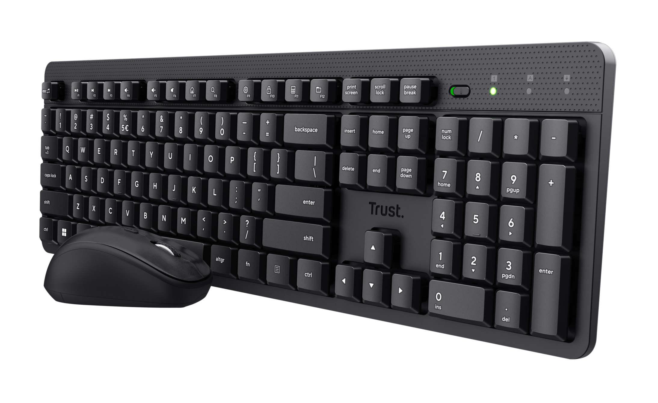 Tastatura+miš TRUST ODY II bežicni set US/crna