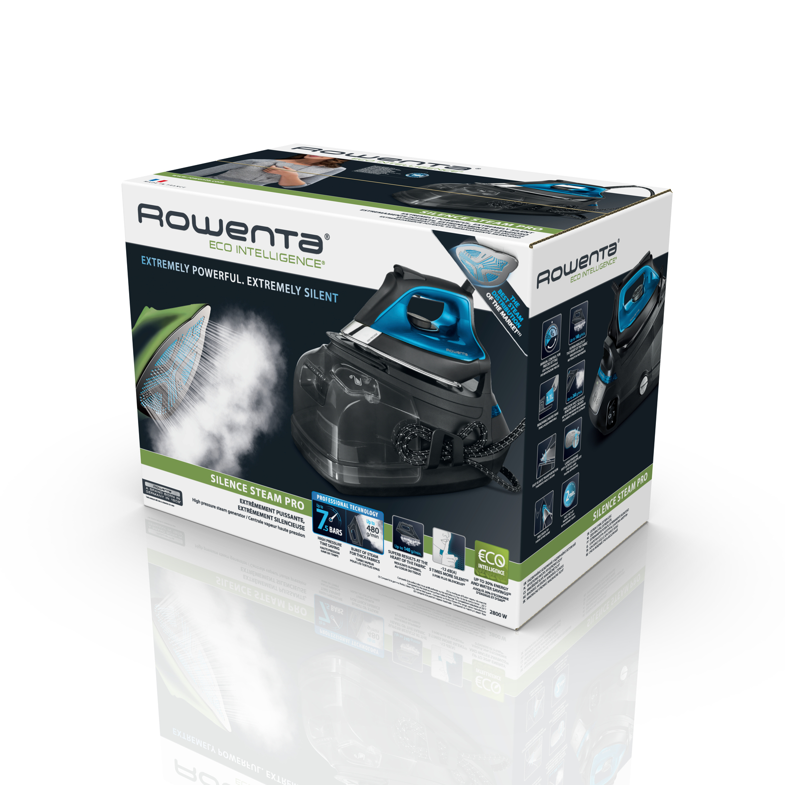 Rowenta DG9160 2800 W 1.1 L Microsteam 400 HD 3De Laser soleplate Black, Blue – image 6