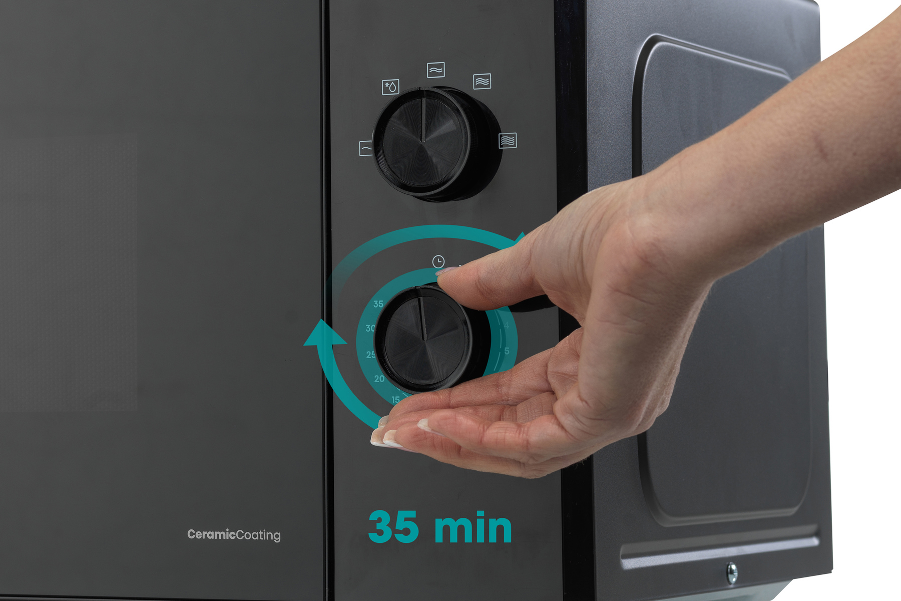 Hisense H23MOBP2H4 microwave Black Solo microwave Countertop – image 9