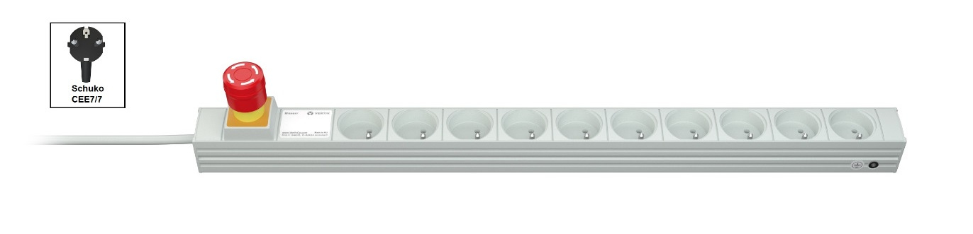 Vertiv Knürr DIS Rack PDU, Protector Emergency Stop Switch, 0U, input Schuko – image 2