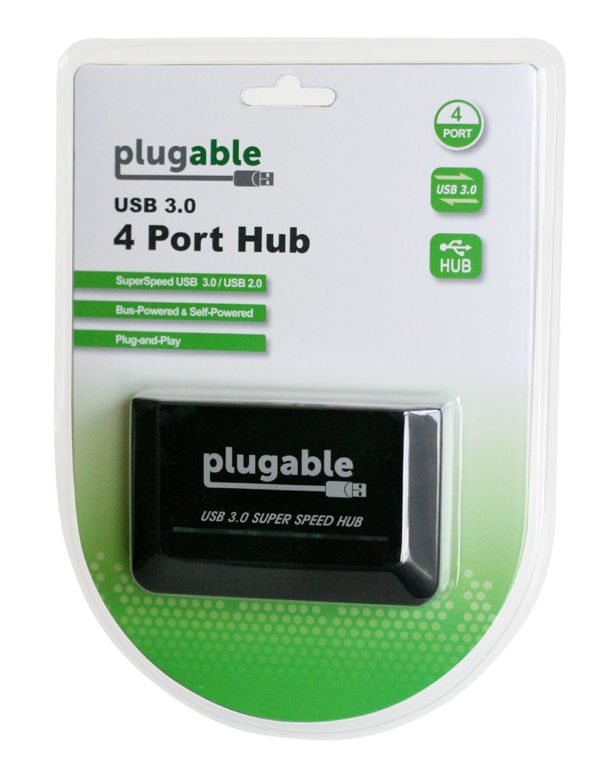 Plugable Technologies USB3-HUB81X4 interface hub 5000 Mbit/s Black – image 4