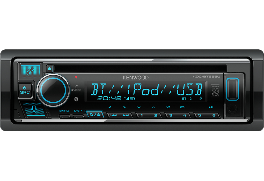 KDC-BT665U car media receiver Black