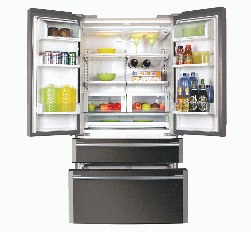 Haier HB21FNN side-by-side refrigerator Freestanding – image 2